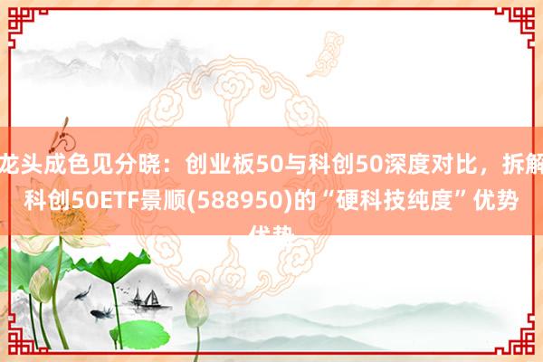 龙头成色见分晓：创业板50与科创50深度对比，拆解科创50ETF景顺(588950)的“硬科技纯度”优势