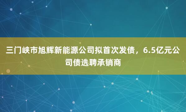 三门峡市旭辉新能源公司拟首次发债，6.5亿元公司债选聘承销商