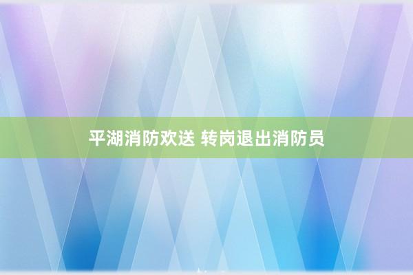平湖消防欢送 转岗退出消防员