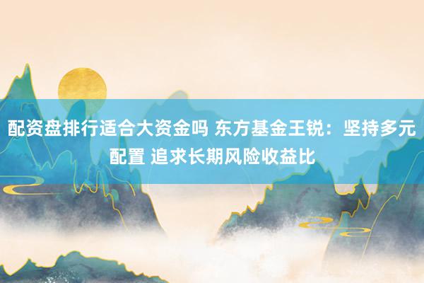 配资盘排行适合大资金吗 东方基金王锐：坚持多元配置 追求长期风险收益比